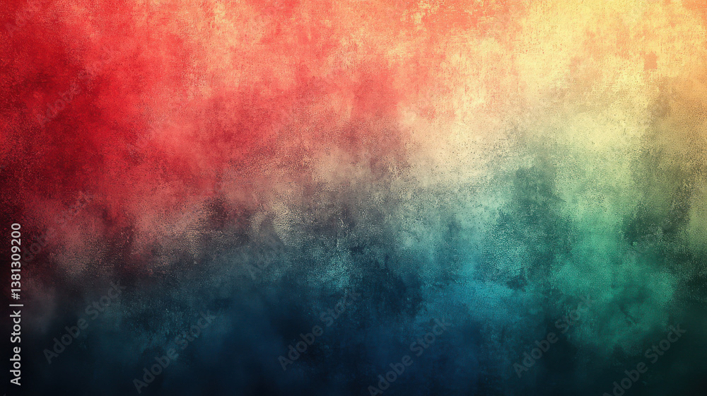 Poster a grainy gradient background with soft pastel colors of red, blue, and green. the gradient is smooth