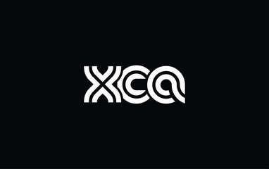 XCA Creative Unique Modern Letter Logo Design. Stylized logo featuring a unique letter design, presenting abstract minimalist aesthetics and modern appeal.