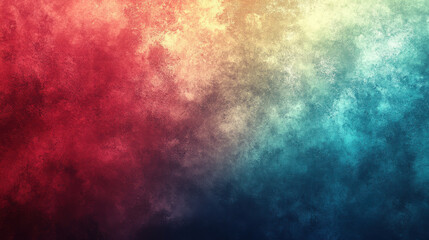 Obraz premium A grainy gradient background with soft pastel colors of red, blue, and green. The gradient is smooth, and the colors blend into each other, creating an elegant and modern design.
