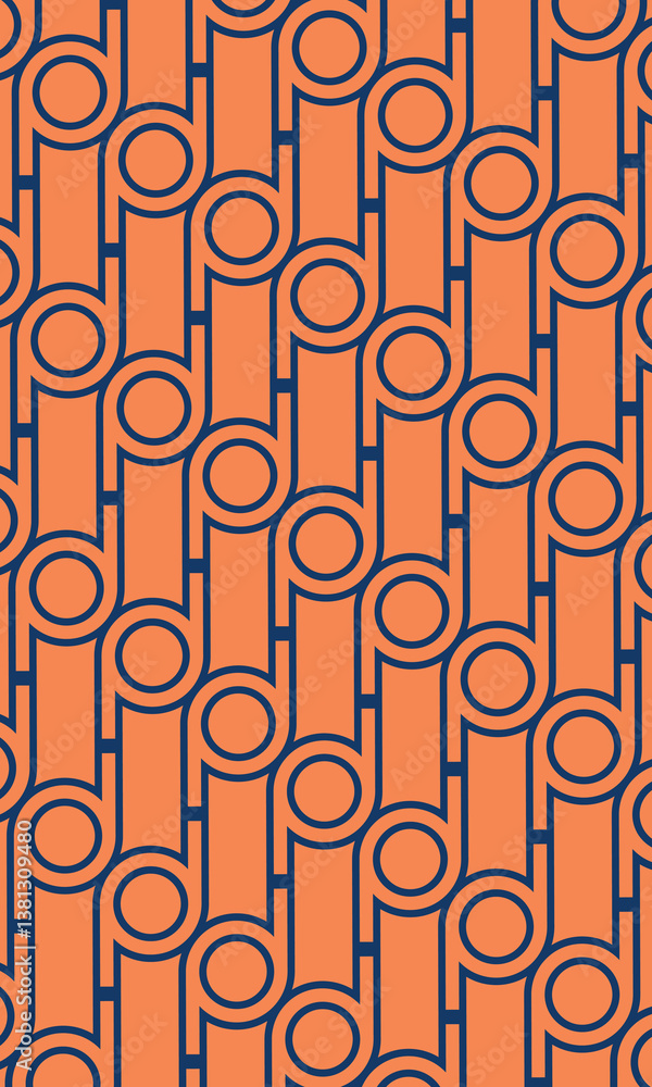 Poster seamless circle pattern in isolated background. seamless pattern of circles and lines. seamless infi