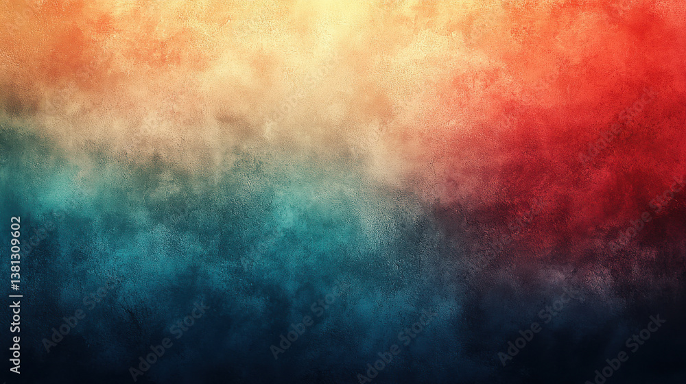 Aufkleber a grainy gradient background with soft pastel colors of red, blue, and green. the gradient is smooth