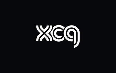 XCQ Creative Unique Modern Letter Logo Design. Stylized logo featuring a unique letter design, presenting abstract minimalist aesthetics and modern appeal.