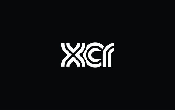 XCR Creative Unique Modern Letter Logo Design. Stylized logo featuring a unique letter design, presenting abstract minimalist aesthetics and modern appeal.
