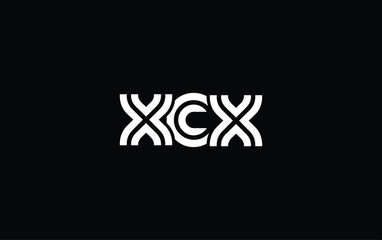 XCX Creative Unique Modern Letter Logo Design. Stylized logo featuring a unique letter design, presenting abstract minimalist aesthetics and modern appeal.