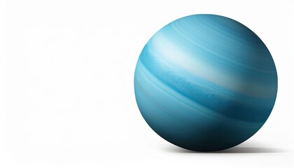 Futuristic blue sphere with swirling patterns on white background