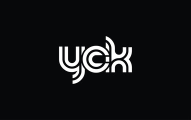 YCK Creative Unique Modern Letter Logo Design. Stylized logo featuring a unique letter design, presenting abstract minimalist aesthetics and modern appeal.
