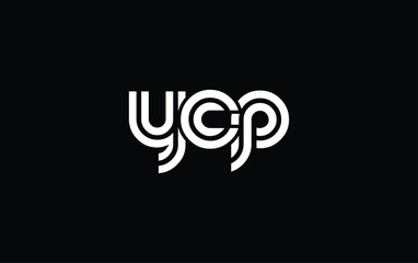 YCP Creative Unique Modern Letter Logo Design. Stylized logo featuring a unique letter design, presenting abstract minimalist aesthetics and modern appeal.