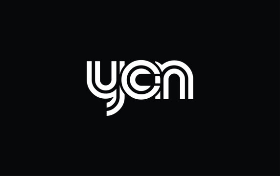 YCN Creative Unique Modern Letter Logo Design. Stylized logo featuring a unique letter design, presenting abstract minimalist aesthetics and modern appeal.