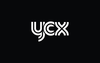 YCX Creative Unique Modern Letter Logo Design. Stylized logo featuring a unique letter design, presenting abstract minimalist aesthetics and modern appeal.