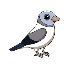  Realistic Northern Shrike Bird Illustration