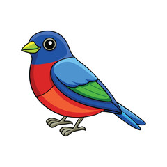  Vivid Painted Bunting Bird Design