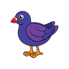  Purple Gallinule Bird Realistic Art