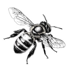 bee naturalist vintage drawing with texture high resolution images