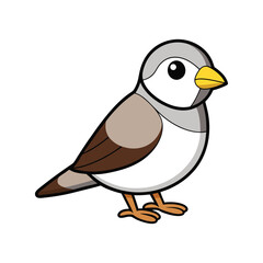  Snow Bunting Bird Realistic Illustration