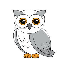  Bright Snowy Owl Bird Artwork