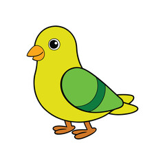  Elegant Yellow-footed Green Pigeon Bird Vector