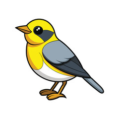  Charming Yellow-throated Warbler Bird Artwork