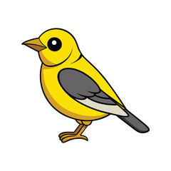  Vivid Yellow-throated Warbler Bird Design