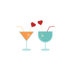 Flat Love, heart and Valentine Themed Icon Designs