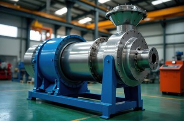 inurnal rubber mixer for preparing samples of raw rubber before the press with extruder to unload material on a background of production