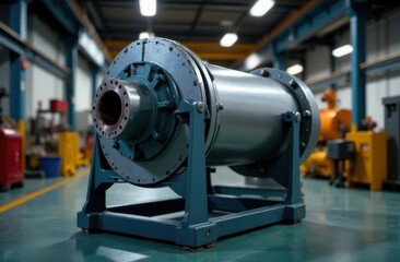 Fototapeta premium inurnal rubber mixer for preparing samples of raw rubber before the press with extruder to unload material on a background of production