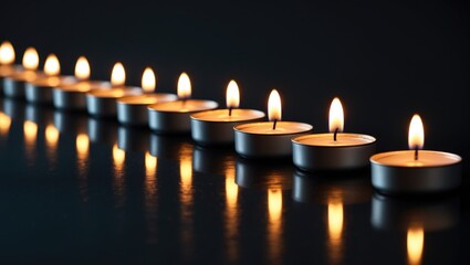 Candles shining against closeup background
