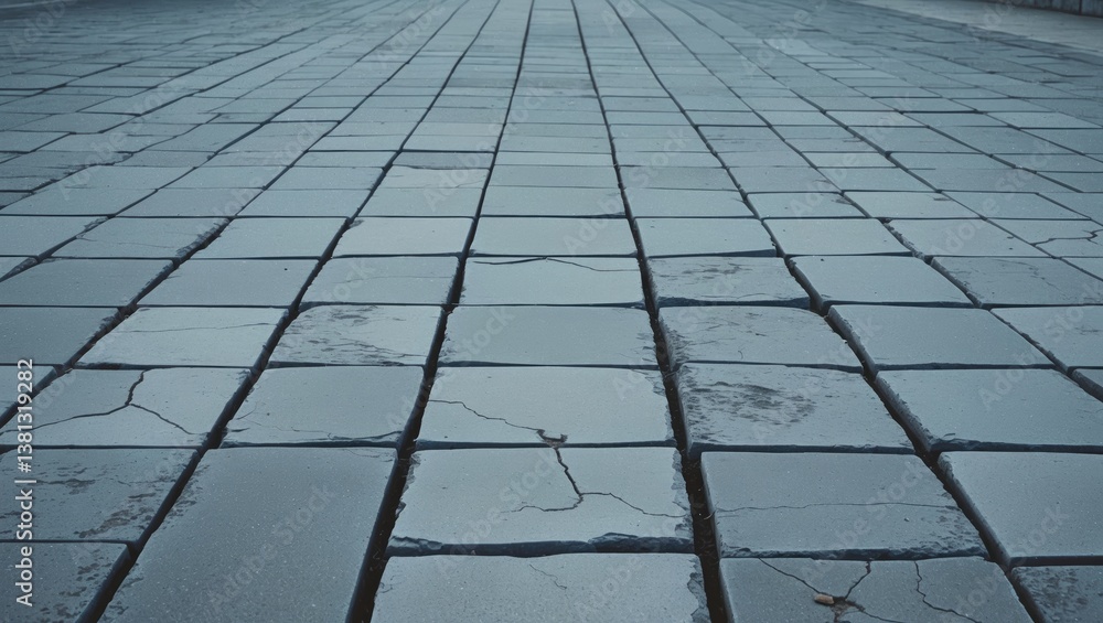 Poster business concept - vacant stone surface viewed in perspective. grey tiled background from a perspect