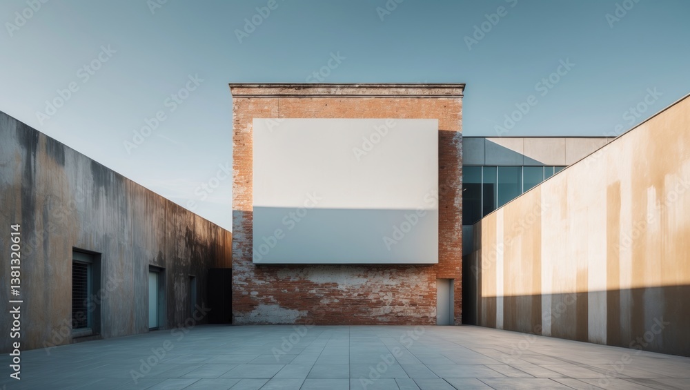 Poster building billboard mockup for displaying your design