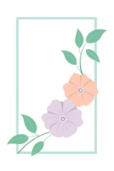 Pink floral vector art blossoms a spring greeting