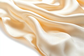 Obraz premium Elegant Flowing Ivory Silk Fabric Texture in Soft Folds and Curves