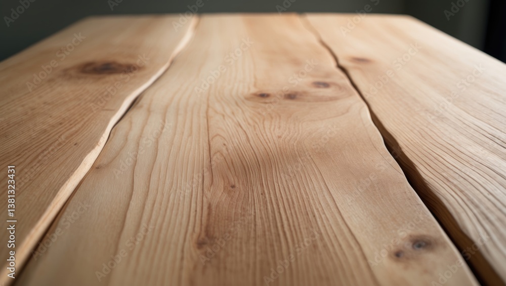 Poster rustic table viewed from above. light wood grain pattern.