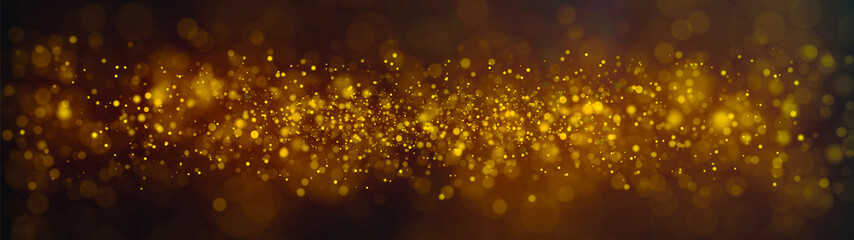 Golden Sparkling Bokeh Light Background for Celebratory and Festive Designs © S.Gvozd