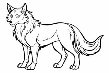 coloring page line art silhouette black vector