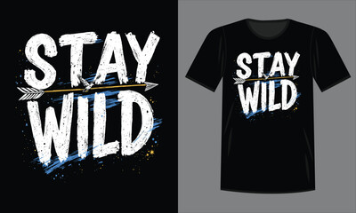 Black T-shirt Design Concept with Vector Illustration and Casual Fashion Print