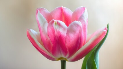 Fototapeta premium Pink tulip that has been harvested. Tulip flowers.