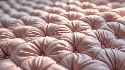 Naklejka premium Retro style pink velvet textile background featuring close-up soft tufted fabric with a diamond pattern decoration and buttons.
