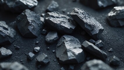 Processed collage of industrial pea coal texture for surface. Background for banner, backdrop, or mapping texture.