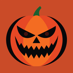 Naklejka premium halloween pumpkin on white background