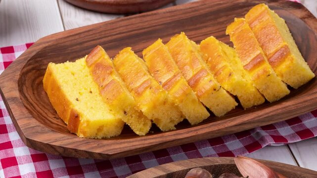 Typical brazilian june festival food over white wooden table. Festa junina