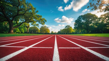 Professional racing track in the stadium