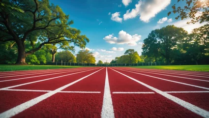 Selbstklebende Fototapeten Professional racing track in the stadium © Cyber Shutter