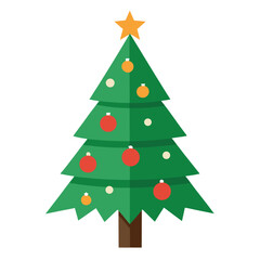 christmas tree isolated on white
