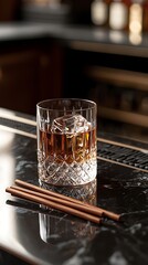 Classic cocktail with metallic accents high resolution picture