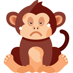 Fototapeta premium Disappointment Monkey Icon