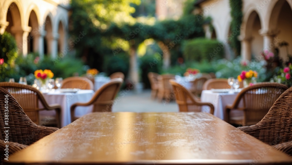 Aufkleber blurred background of architecture and garden setting
