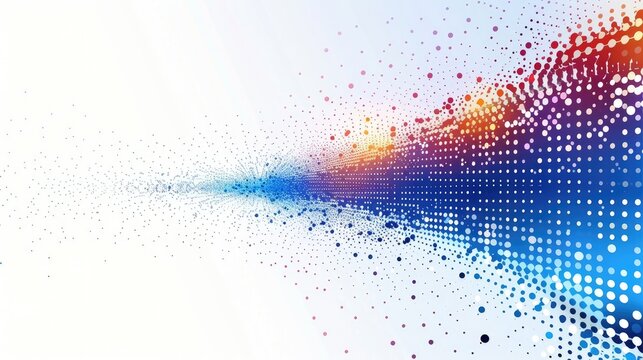 2d vector logo graphic corporate , clean lines square border with very simple scatterplot chart in middle in blues and with white background 