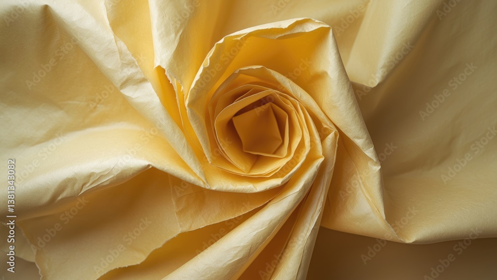 Poster closeup of a light yellow matte fabric background. velvet texture of seamless textile, in macro. str