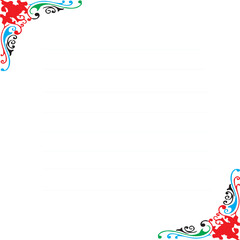 Fototapeta premium Decorative paper border