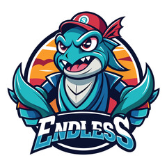 Cartoonish Crab Character With Red Hat & Fierce Expression