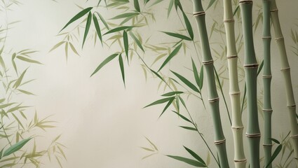 Fototapeta premium Handcrafted white paper featuring a bamboo design. Traditional paper intended for use in windows.